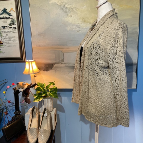 Ruby Rd. Light Tan Knit Cardigan - Picture 2 of 8